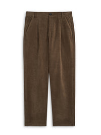 Morton Pleated Trousers Ivers Corduroy Green
