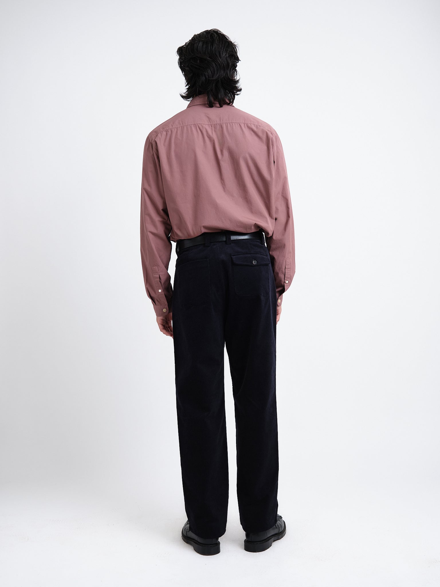 Morton Pleated Trousers Ivers Corduroy Navy