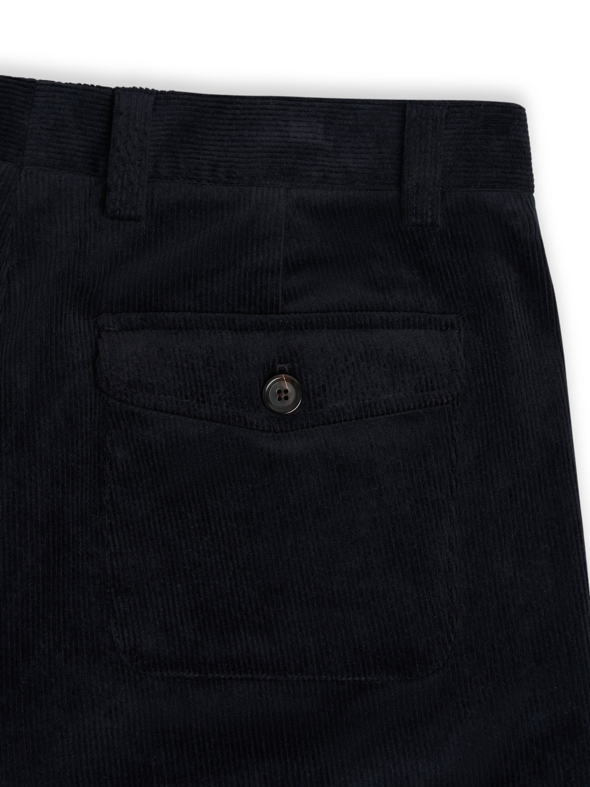 Morton Pleated Trousers Ivers Corduroy Navy