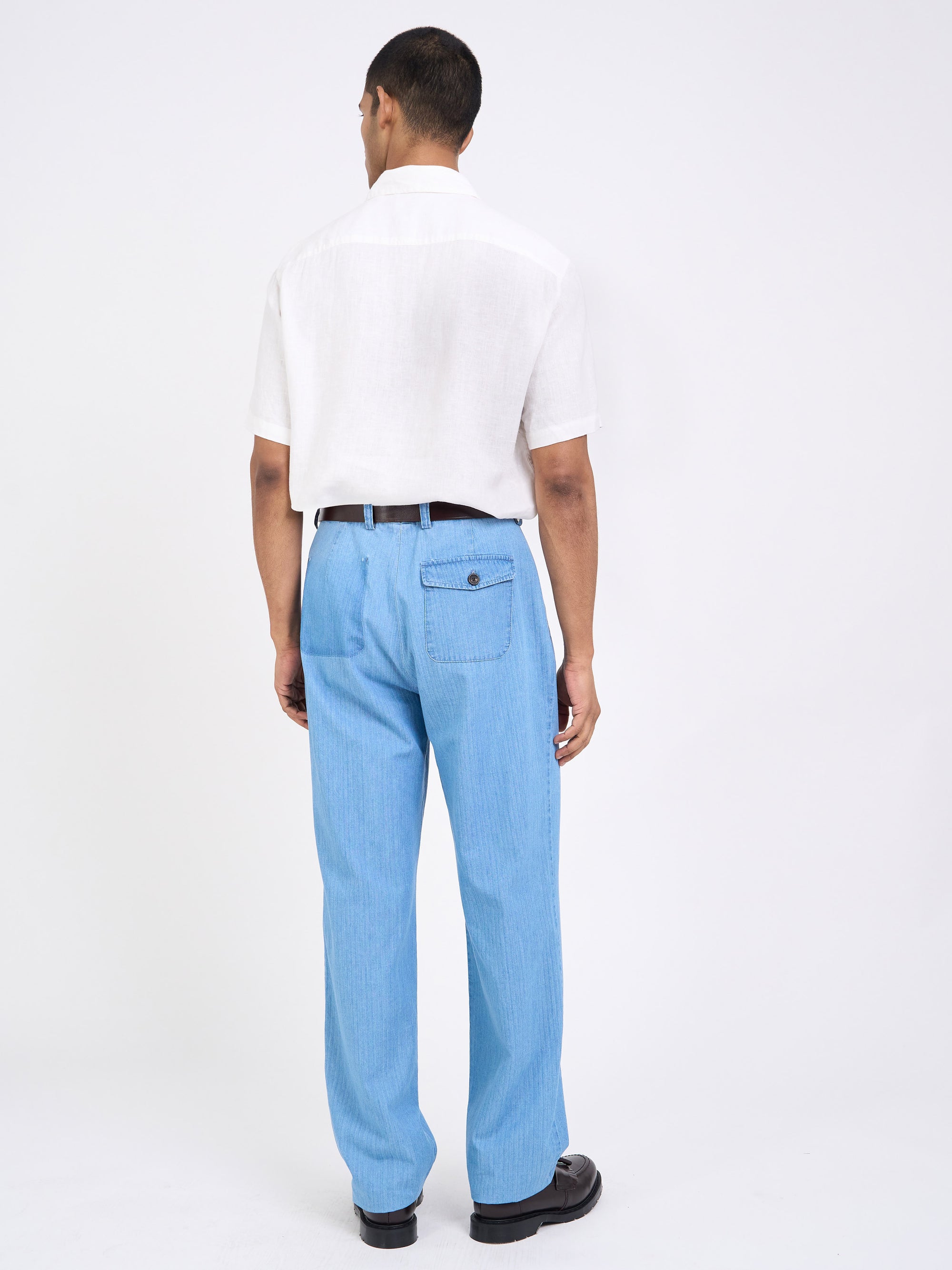 Morton Pleated Trousers Marden Indigo