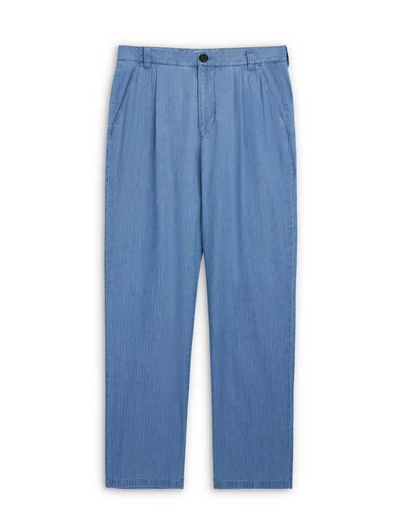 Morton Pleated Trousers Marden Indigo