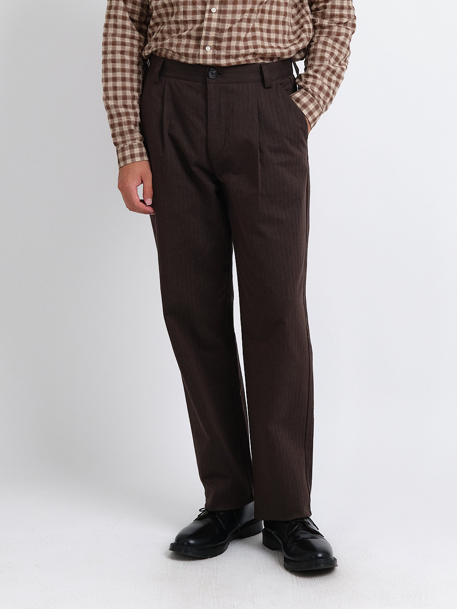 Morton Pleated Trousers Oscar Brown