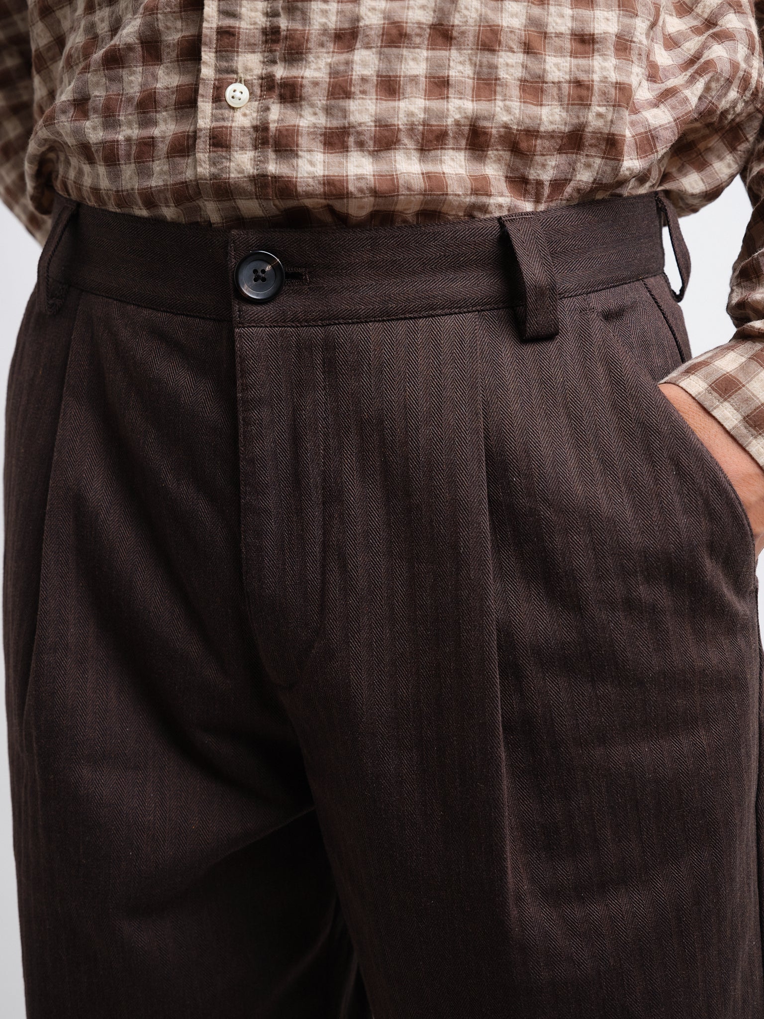 Morton Pleated Trousers Oscar Brown