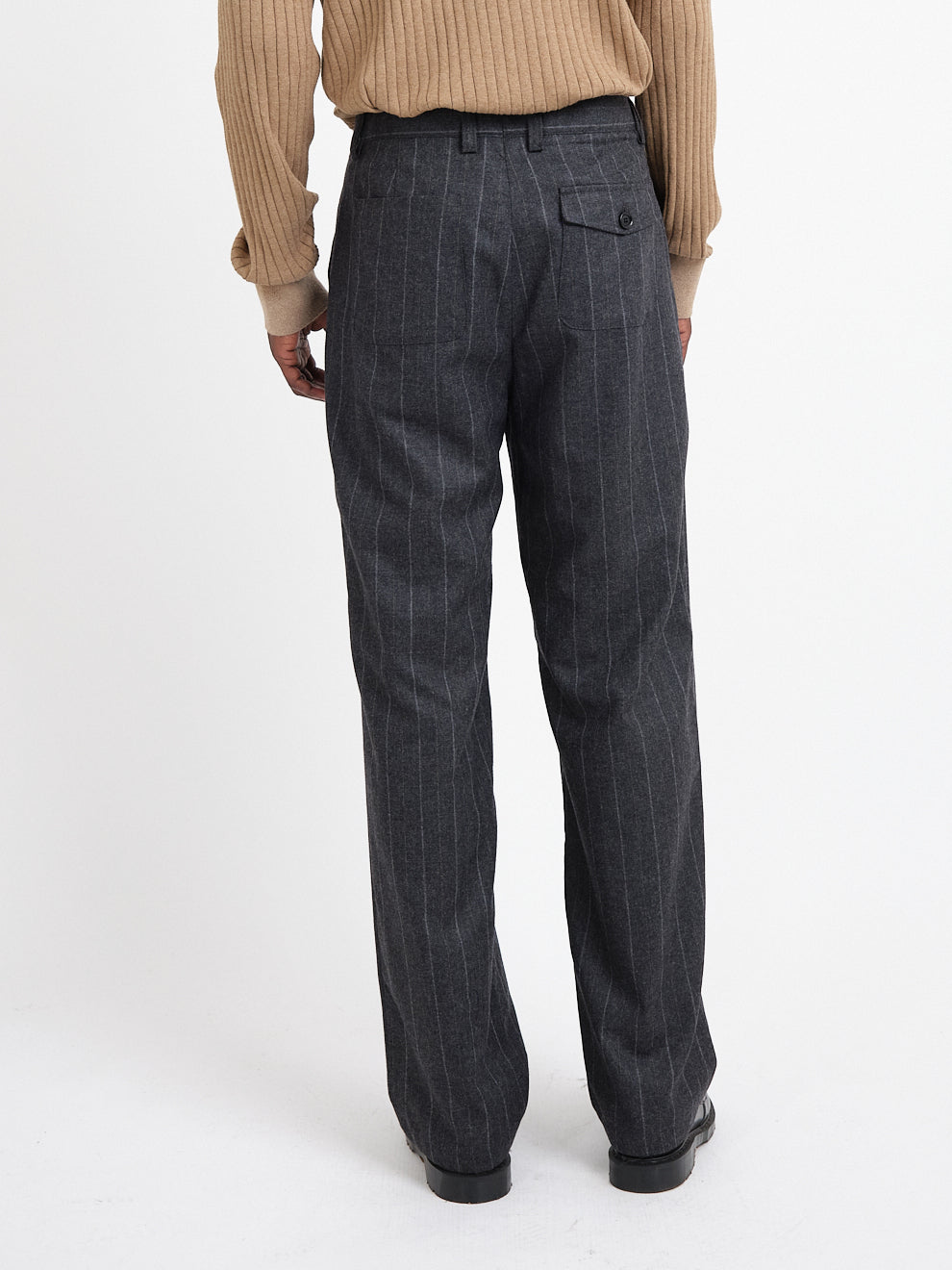 Morton Pleated Trousers Purdon Charcoal