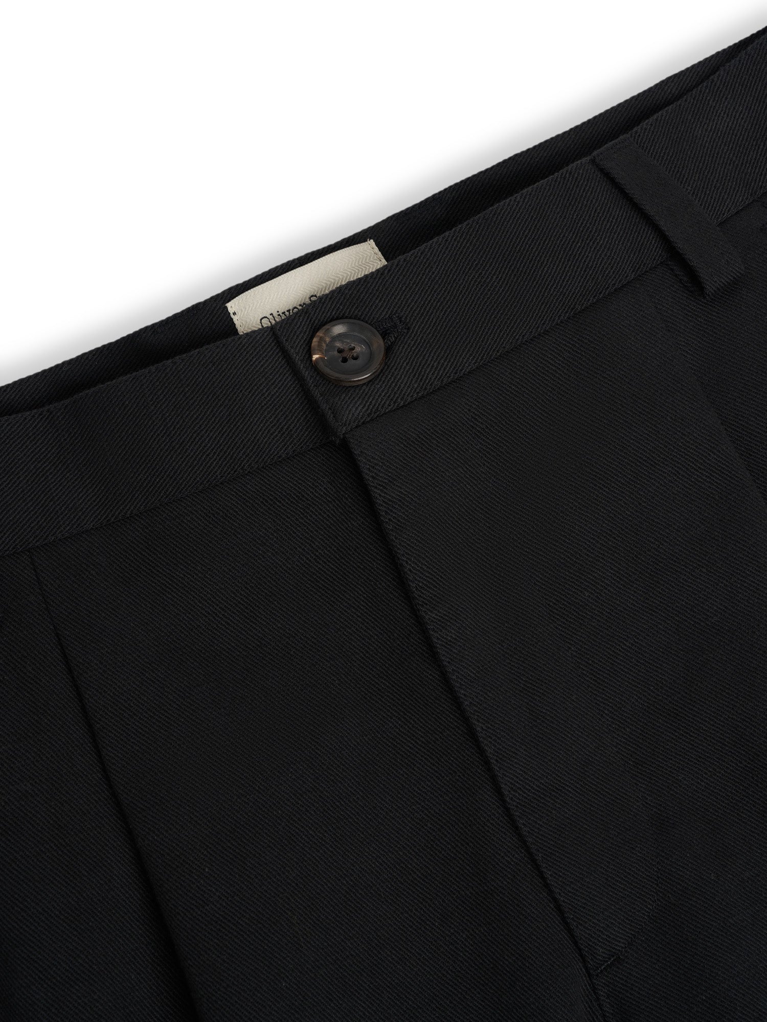 Morton Pleated Trousers Roderick Twill Black