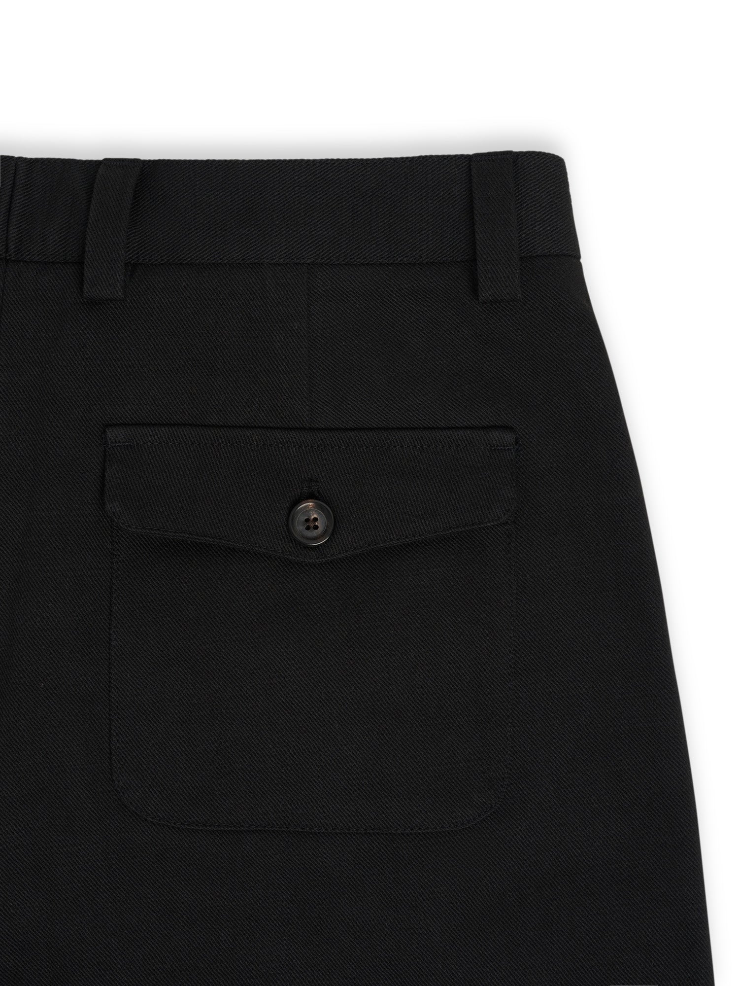 Morton Pleated Trousers Roderick Twill Black