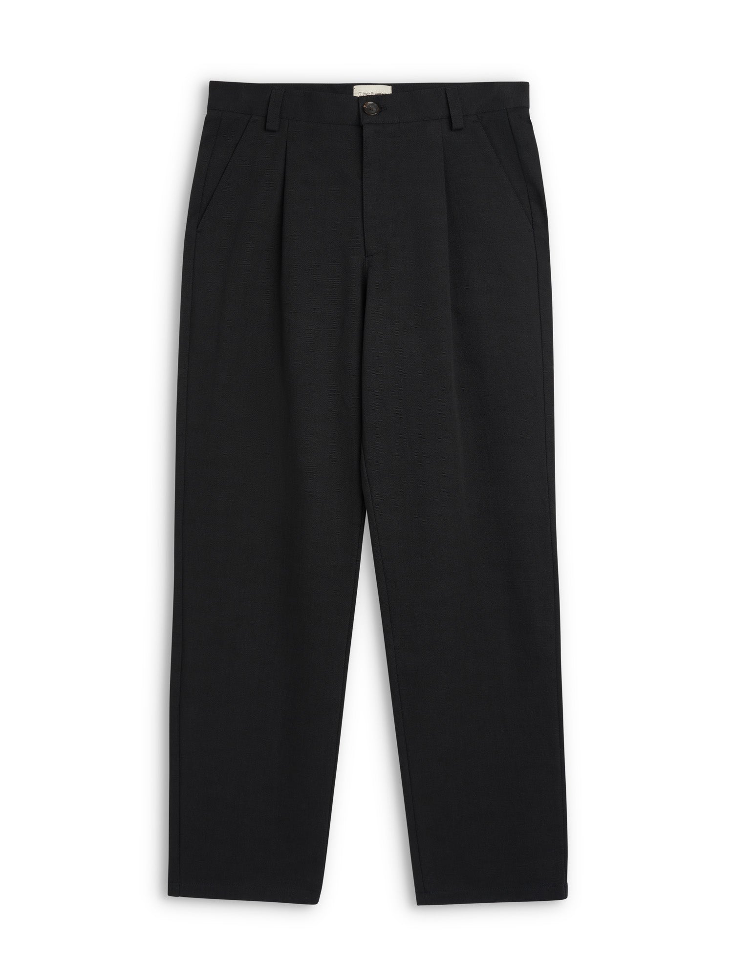 Morton Pleated Trousers Roderick Twill Black