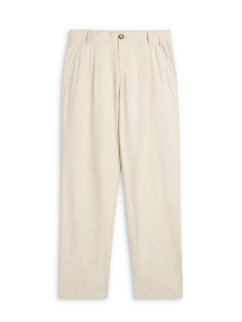 Morton Pleated Trousers Tillman Cream