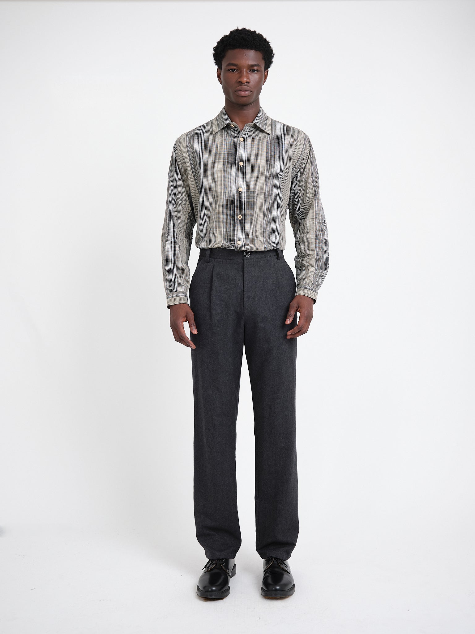 Morton Pleated Trousers Westerman Charcoal