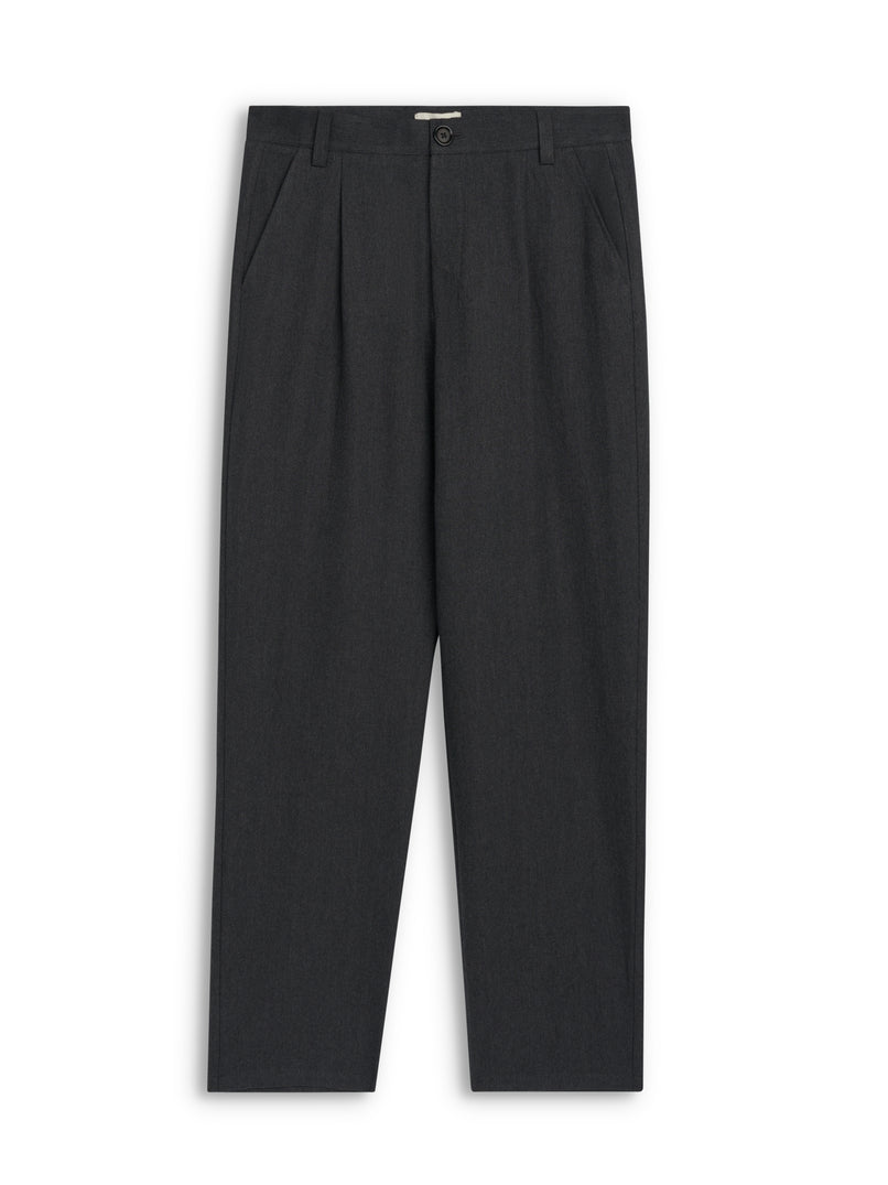 Morton Pleated Trousers Westerman Charcoal