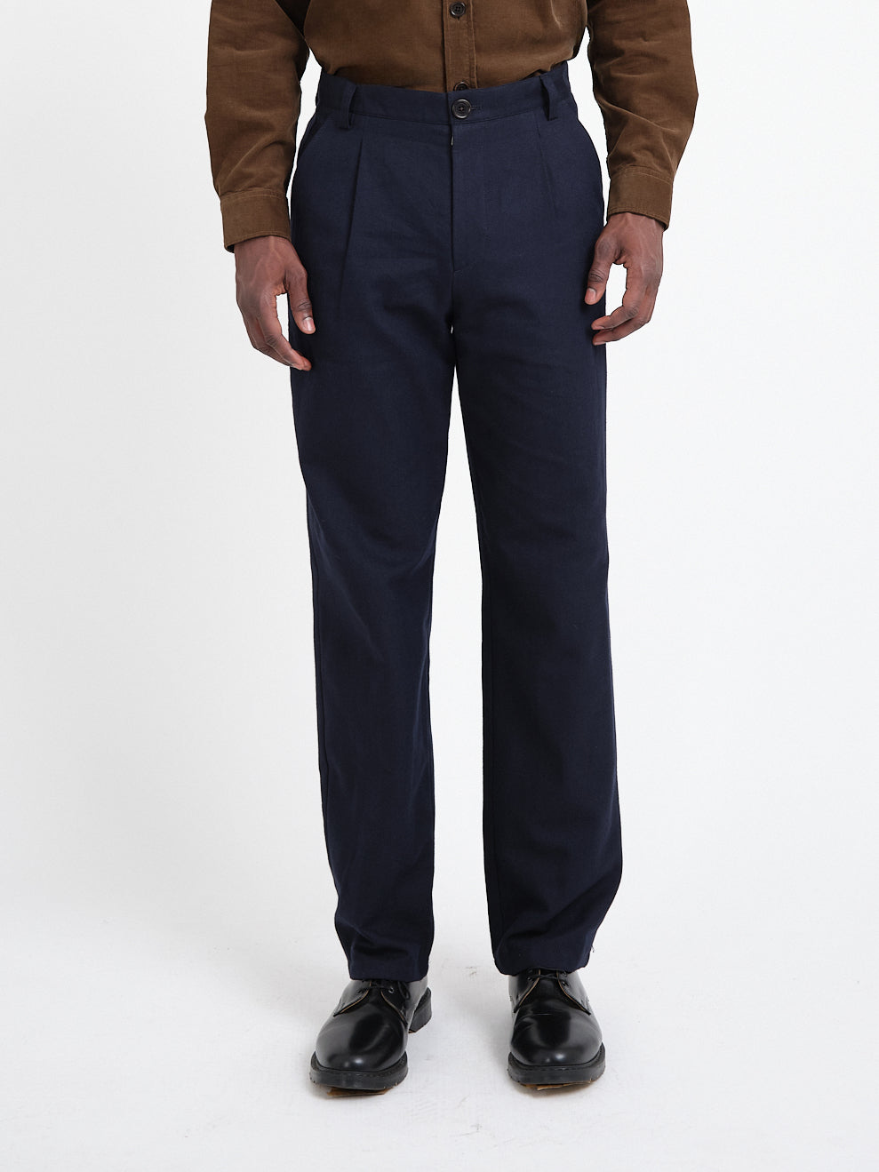 Morton Pleated Trousers Westerman Navy