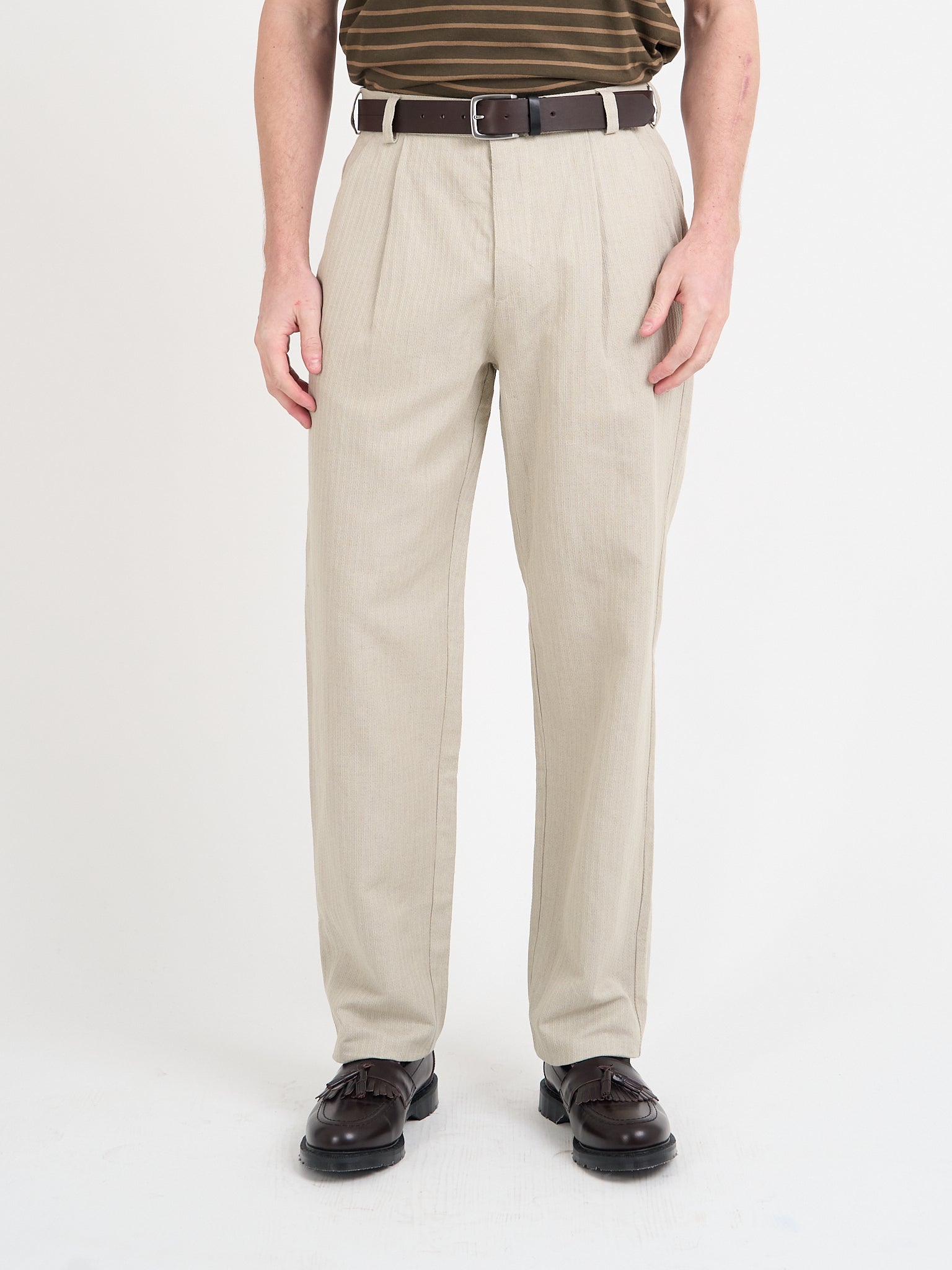 Morton Pleated Trousers Wilkes Sand