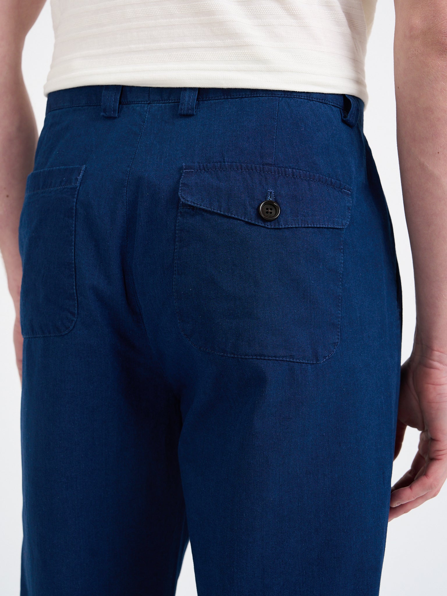 Morton Pleated Trousers Wylie Indigo Rinse