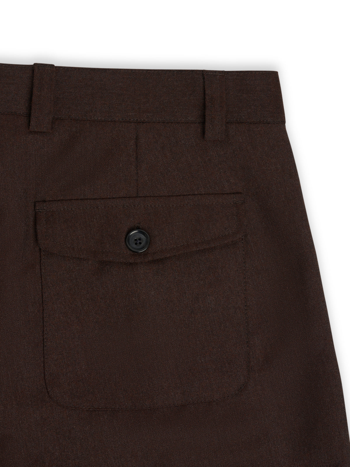 Orsman Wide Leg Pleated Trousers Jara Flannel Chestnut Brown