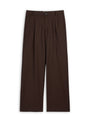 Orsman Wide Leg Pleated Trousers Jara Flannel Chestnut Brown