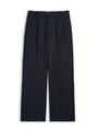 Orsman Wide Leg Pleated Trousers Jara Flannel Navy