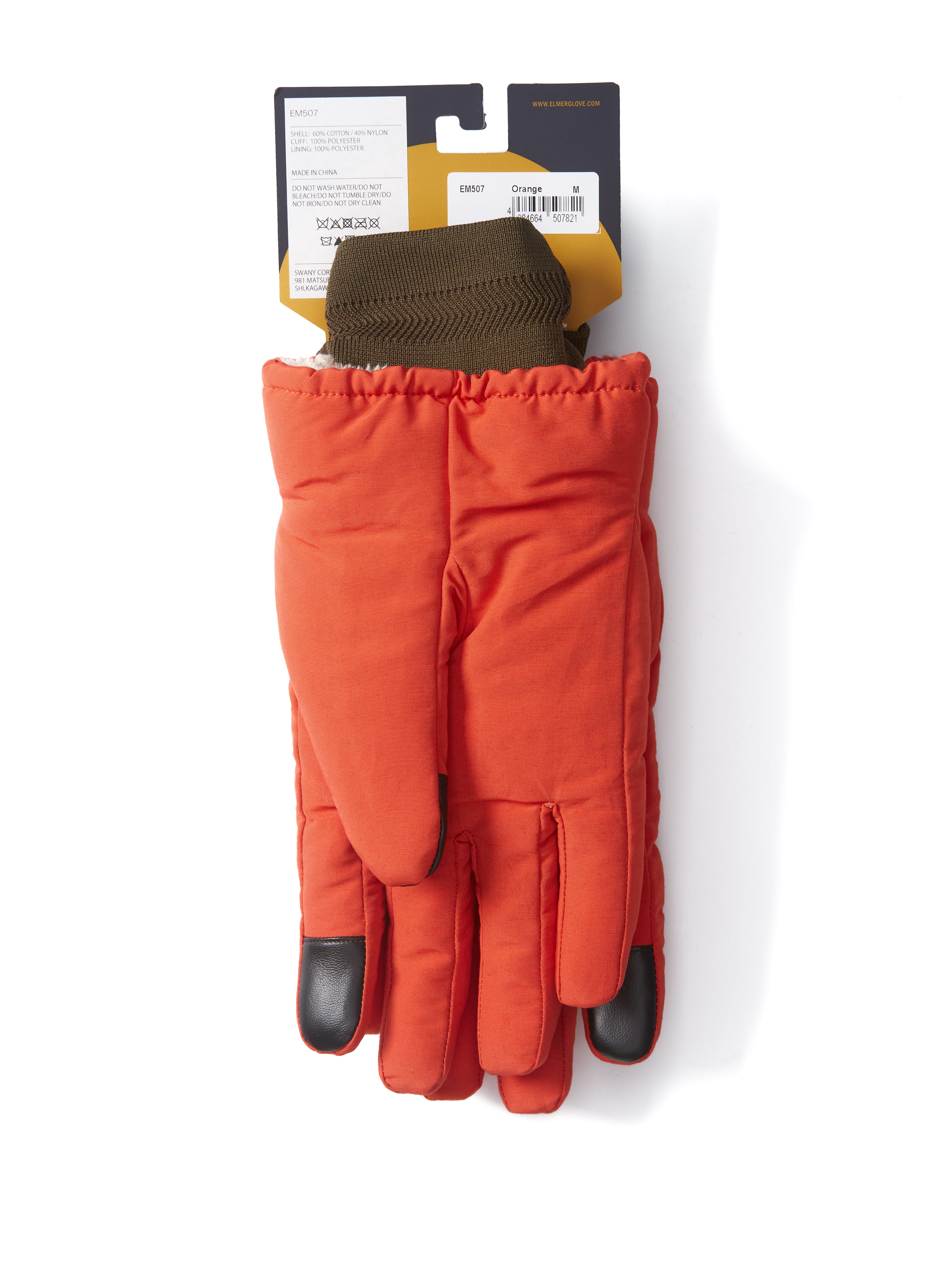 Elmer Knit Cuff Glove Orange