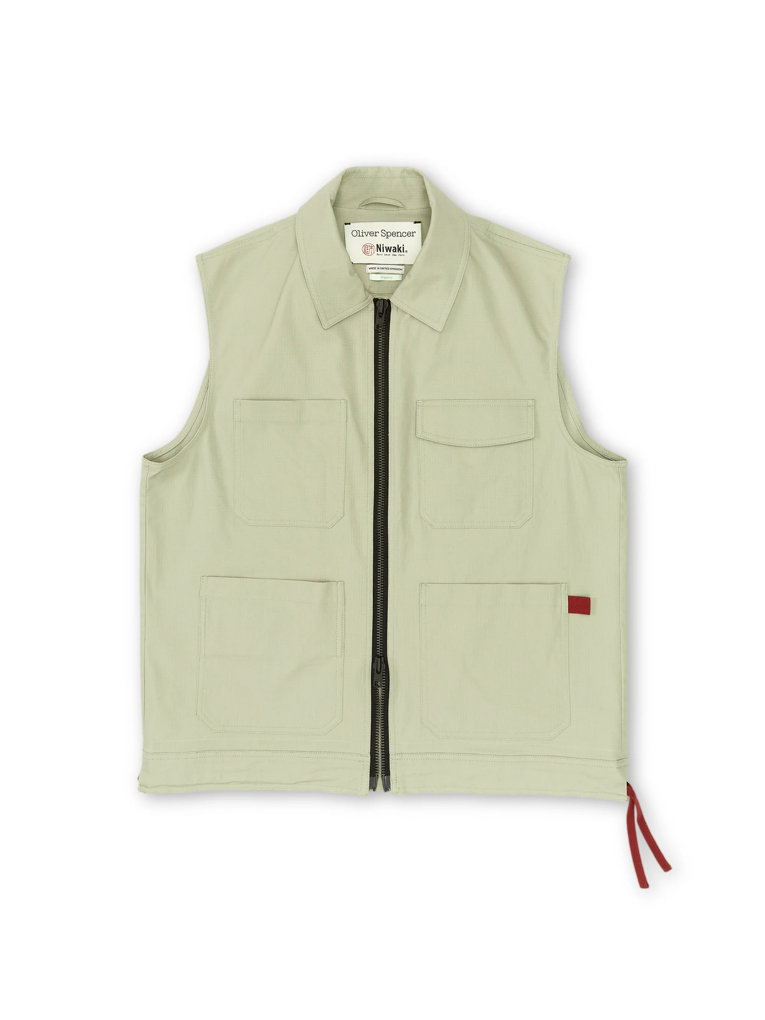 Oliver Spencer x Niwaki Scion Gardening Gilet Hyde Green