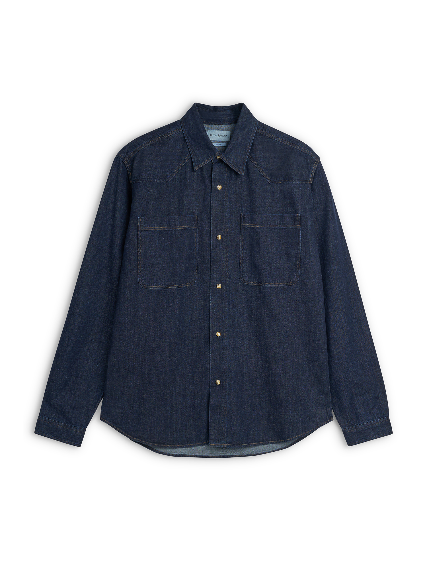 Oliver Spencer Navy Denim Shirt 