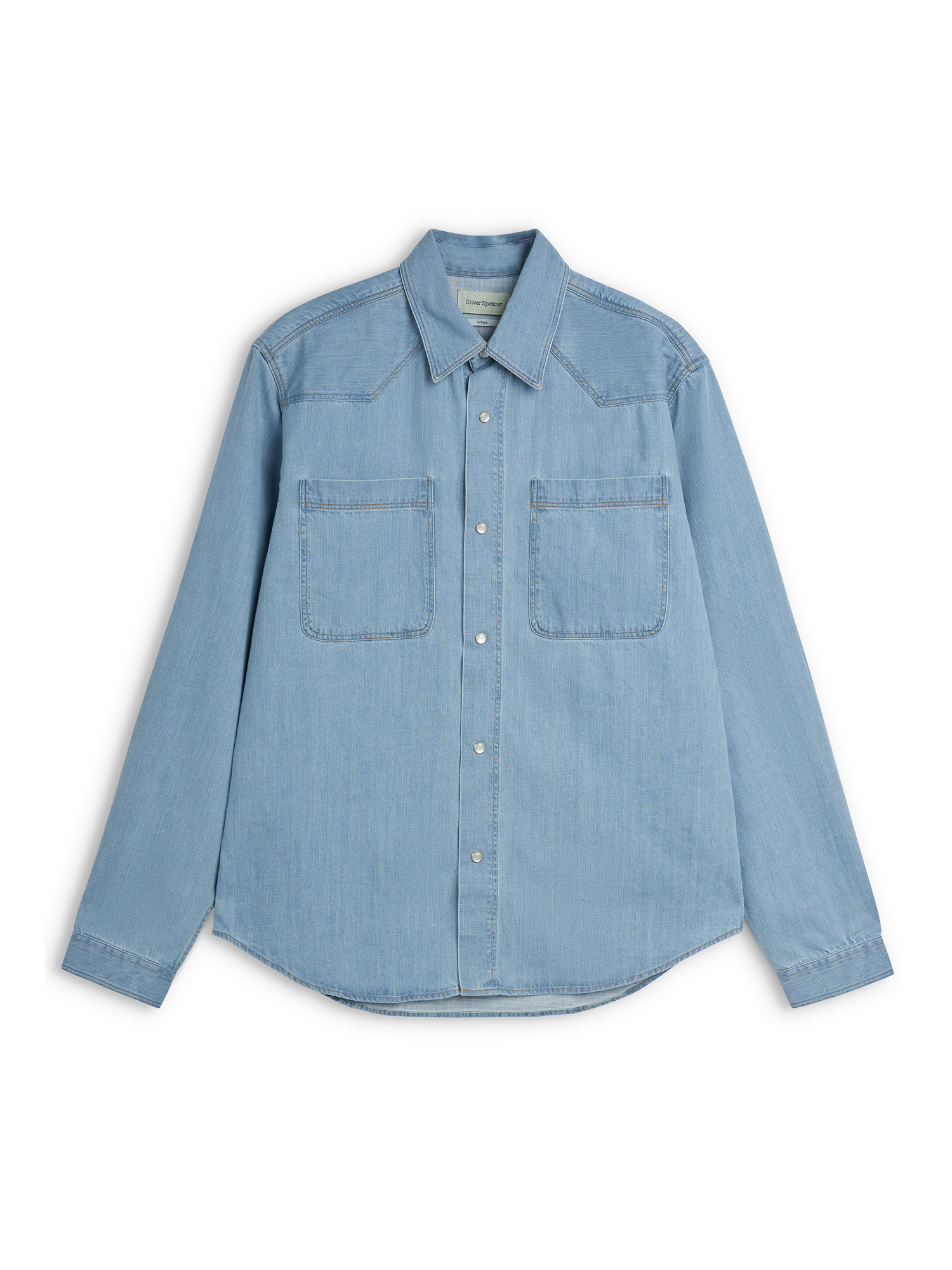 Oliver Spencer Light Indigo Denim Western Shirt