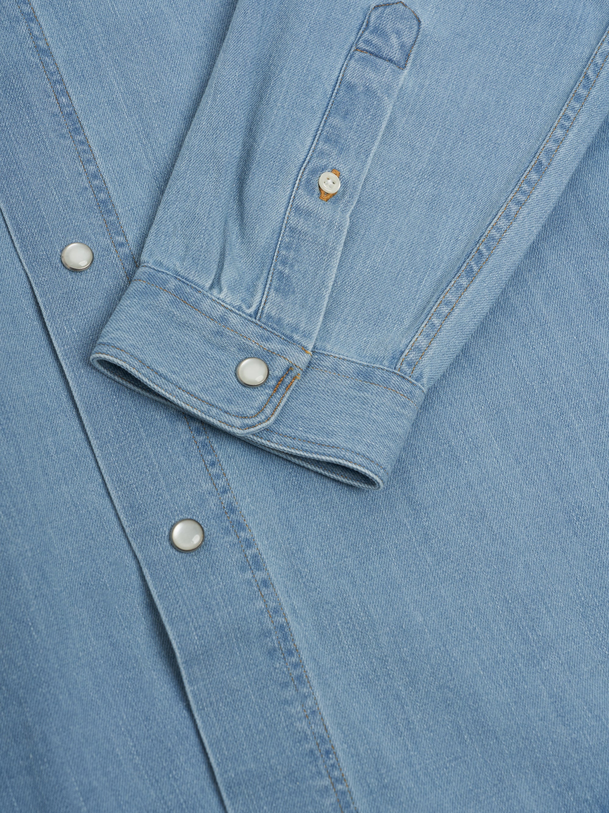 Oliver Spencer Light Indigo Denim Western Shirt