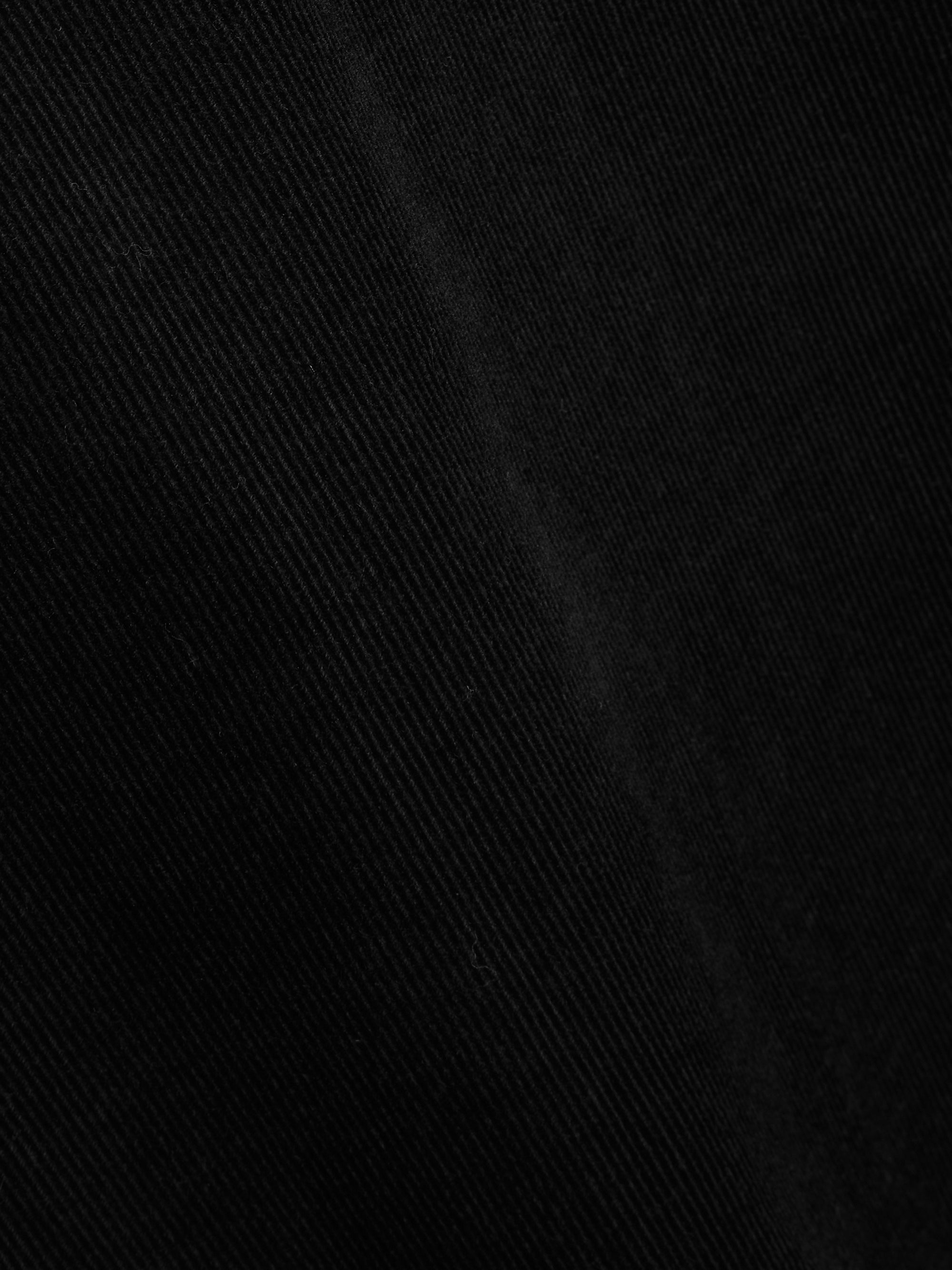 Material shot of Oliver Spencer Men&#39;s Black Midweight Cotton Corduroy Western Shirt
