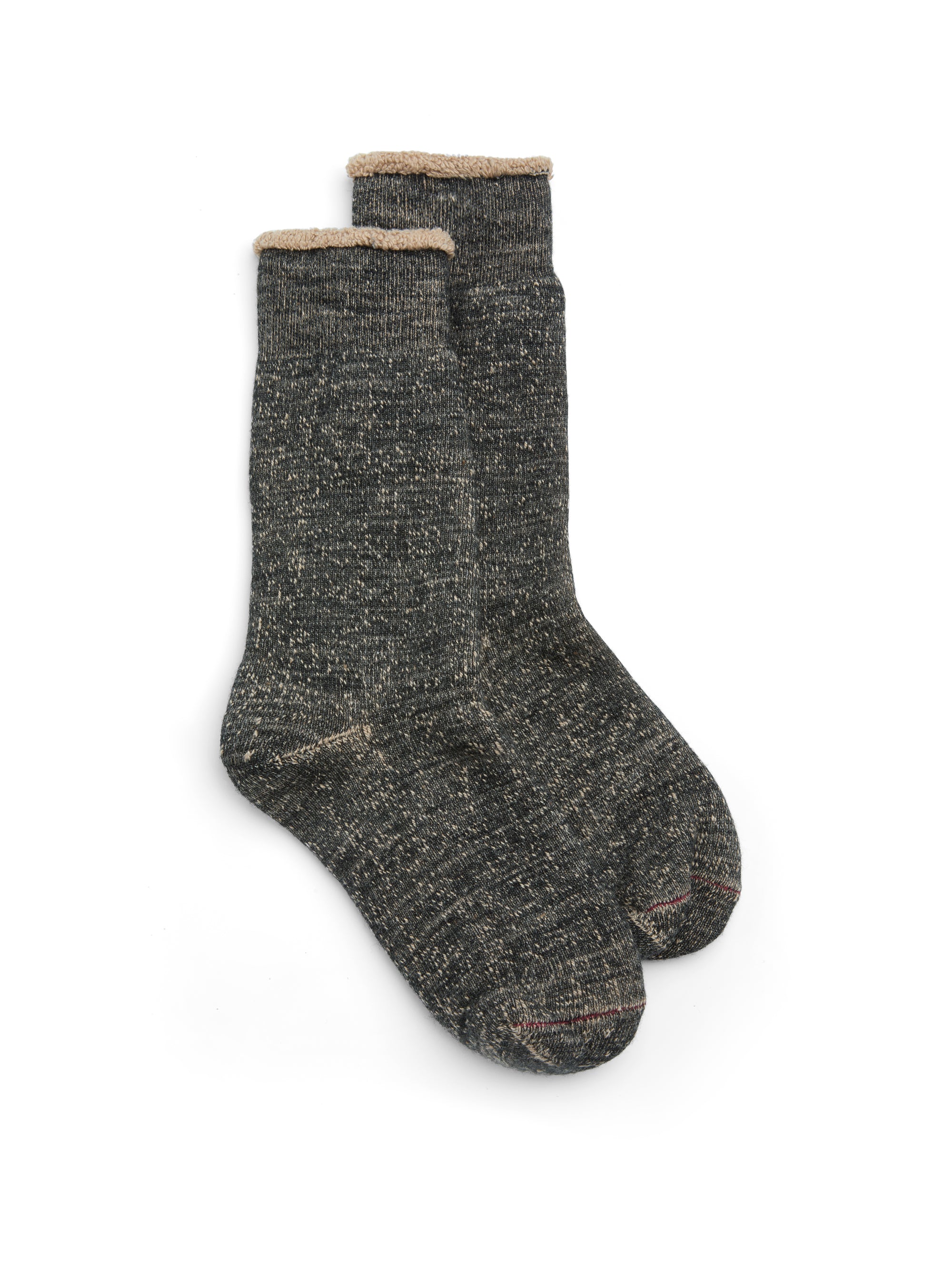 Ro To To Double Face Crew Socks Black Brown