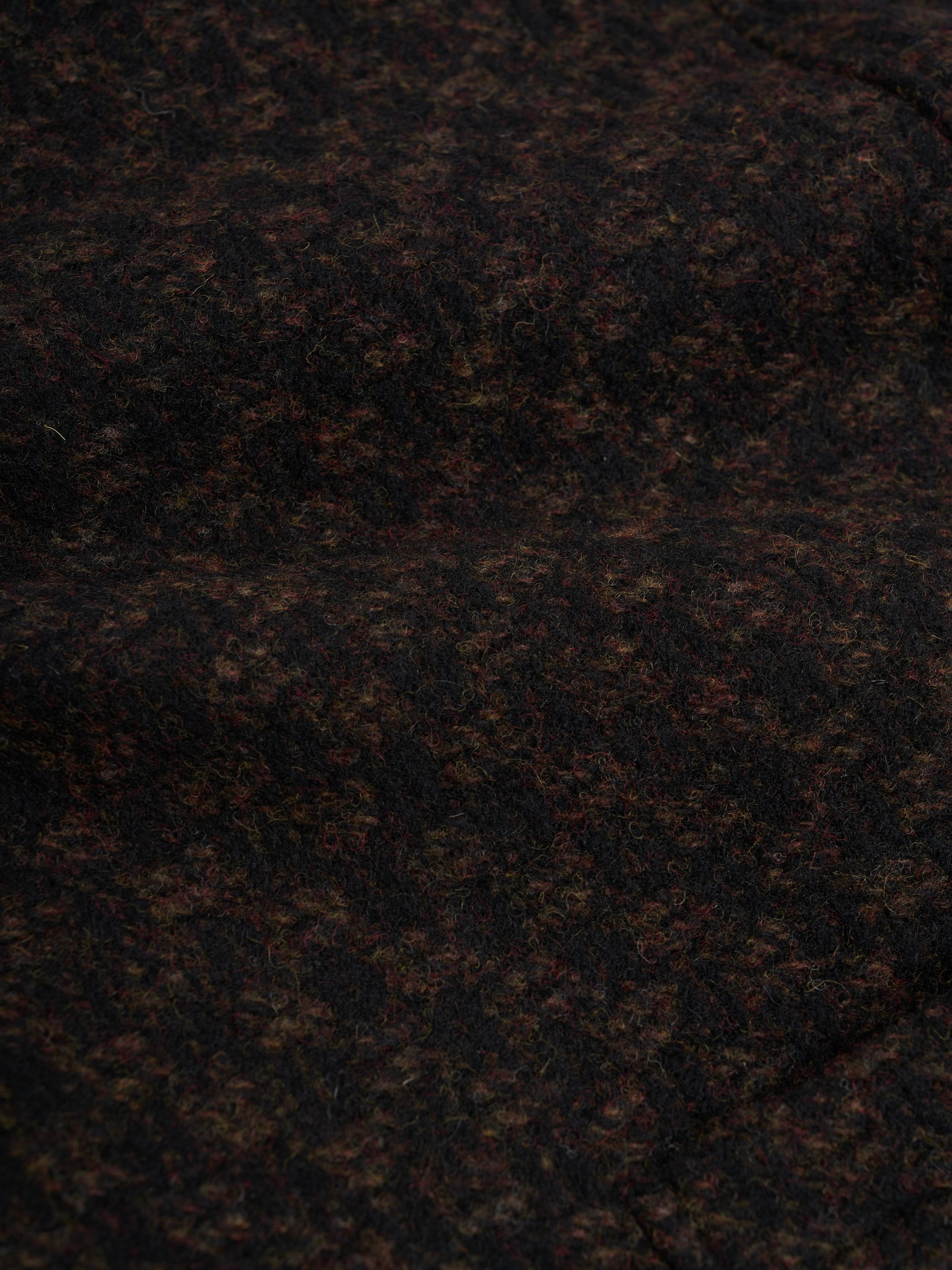 Detailed material shot of Oliver Spencer Men's Checked Brown Wool Single-Breasted Jacket