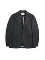 Oliver Spencer Men's Charcoal Grey Wool Single-Breasted Jacket Flat Shot