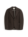 Oliver Spencer Men's Single-Breasted Brown Striped Blazer Flat Shot