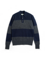 Wren Knitted Polo Shirt Paxton Navy/Charcoal