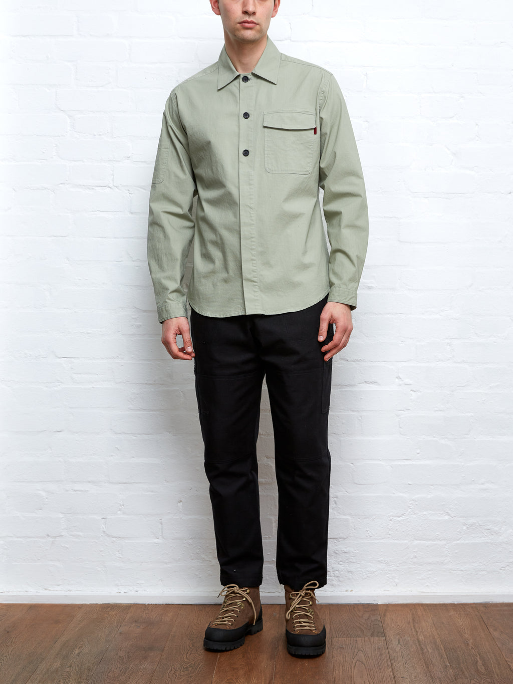 Oliver Spencer x Niwaki Haru Gardening Overshirt Hyde Green