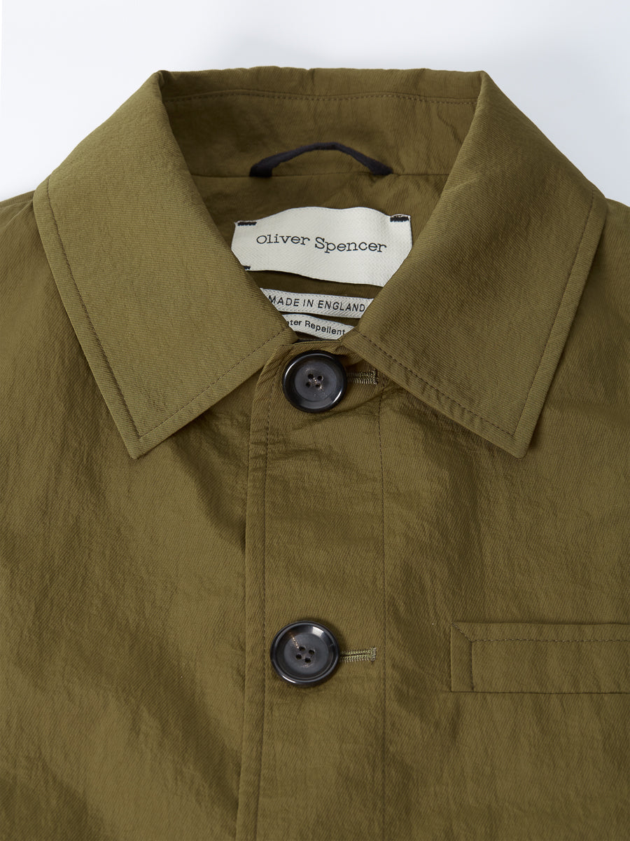 Grandpa Raincoat Bickerton Dark Olive – Oliver Spencer