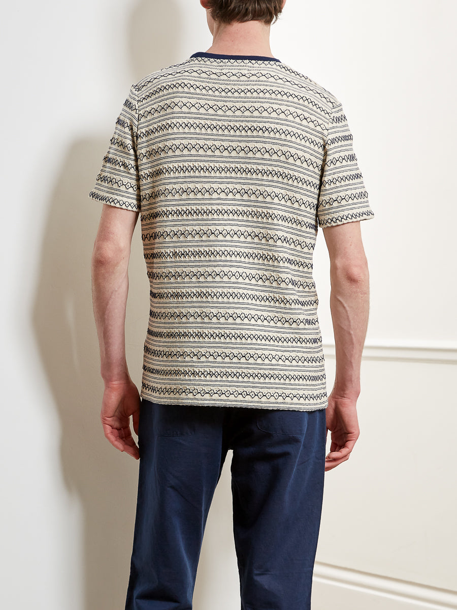 Conduit T-Shirt Rusper Navy/Oatmeal