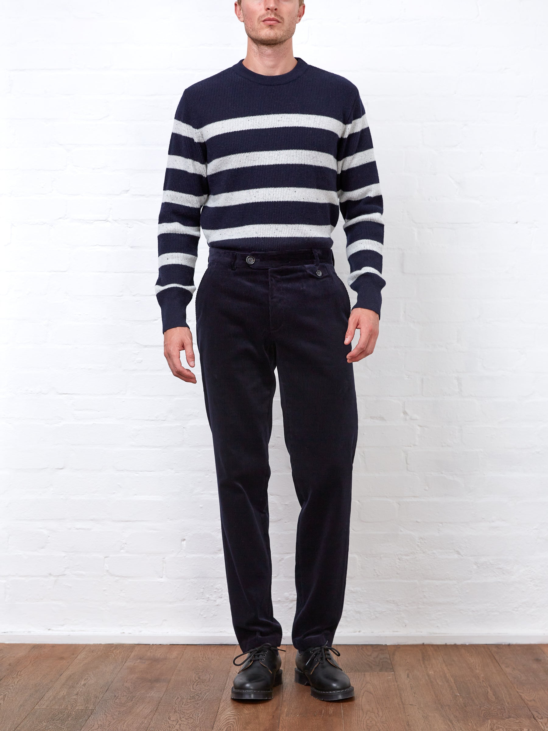 Fishtail Trousers Cord Navy