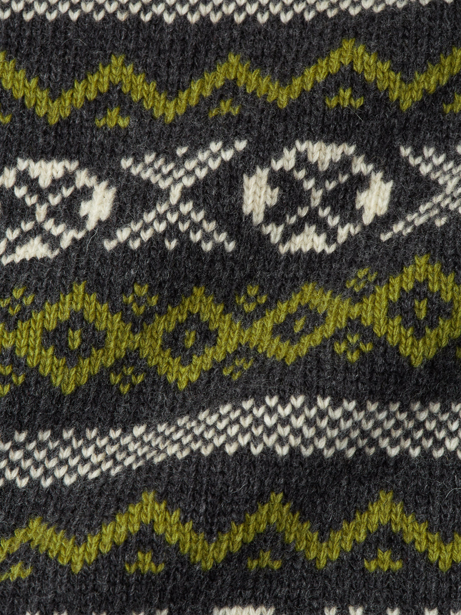 Blenheim Jumper Findon Charcoal/Light Moss Green