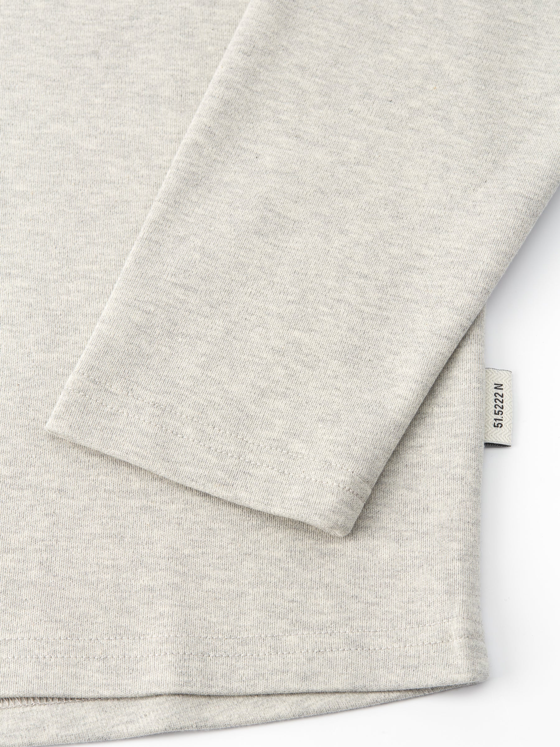 Heavy Long Sleeve Plain T-Shirt Tavistock Grey