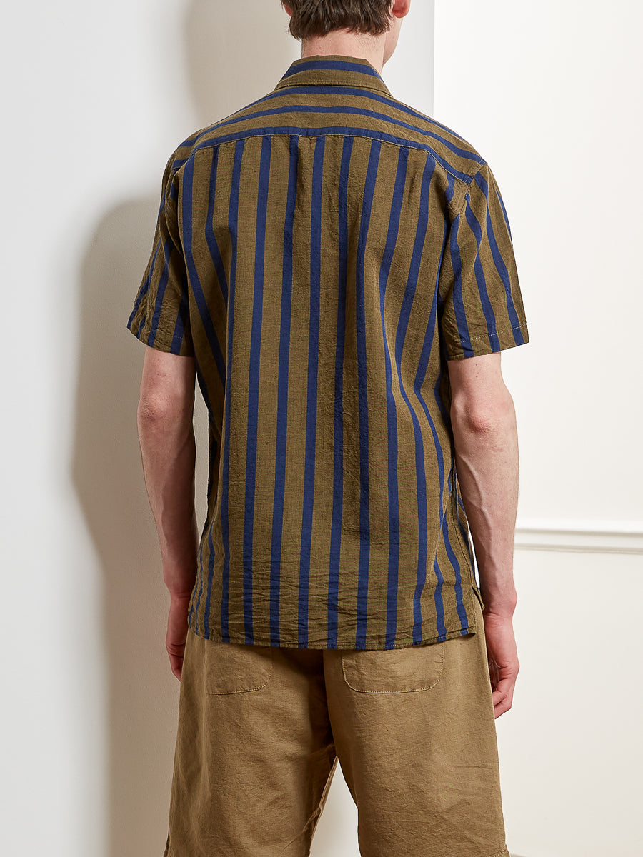 Hawaiian Short Sleeve Shirt Buckden Tobacco