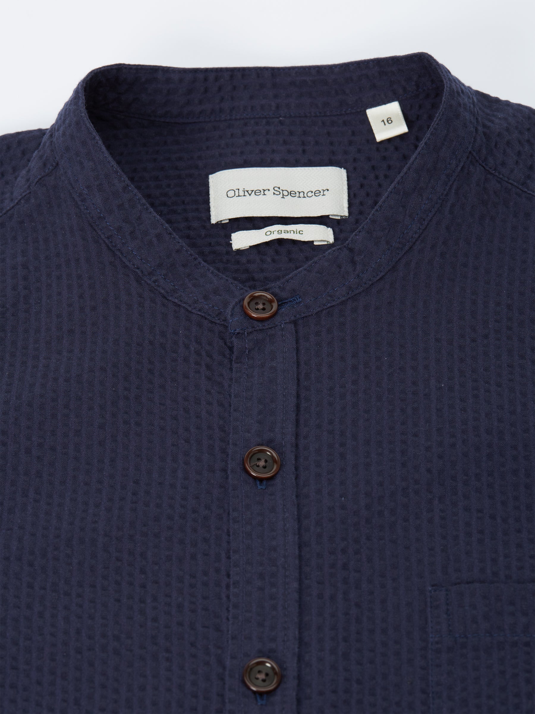 Grandad Shirt Hattison Navy