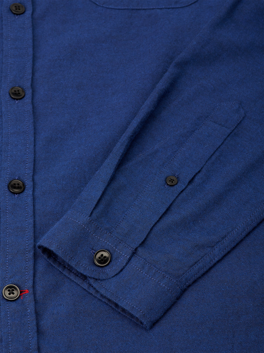 Grandad Shirt Stein Blue