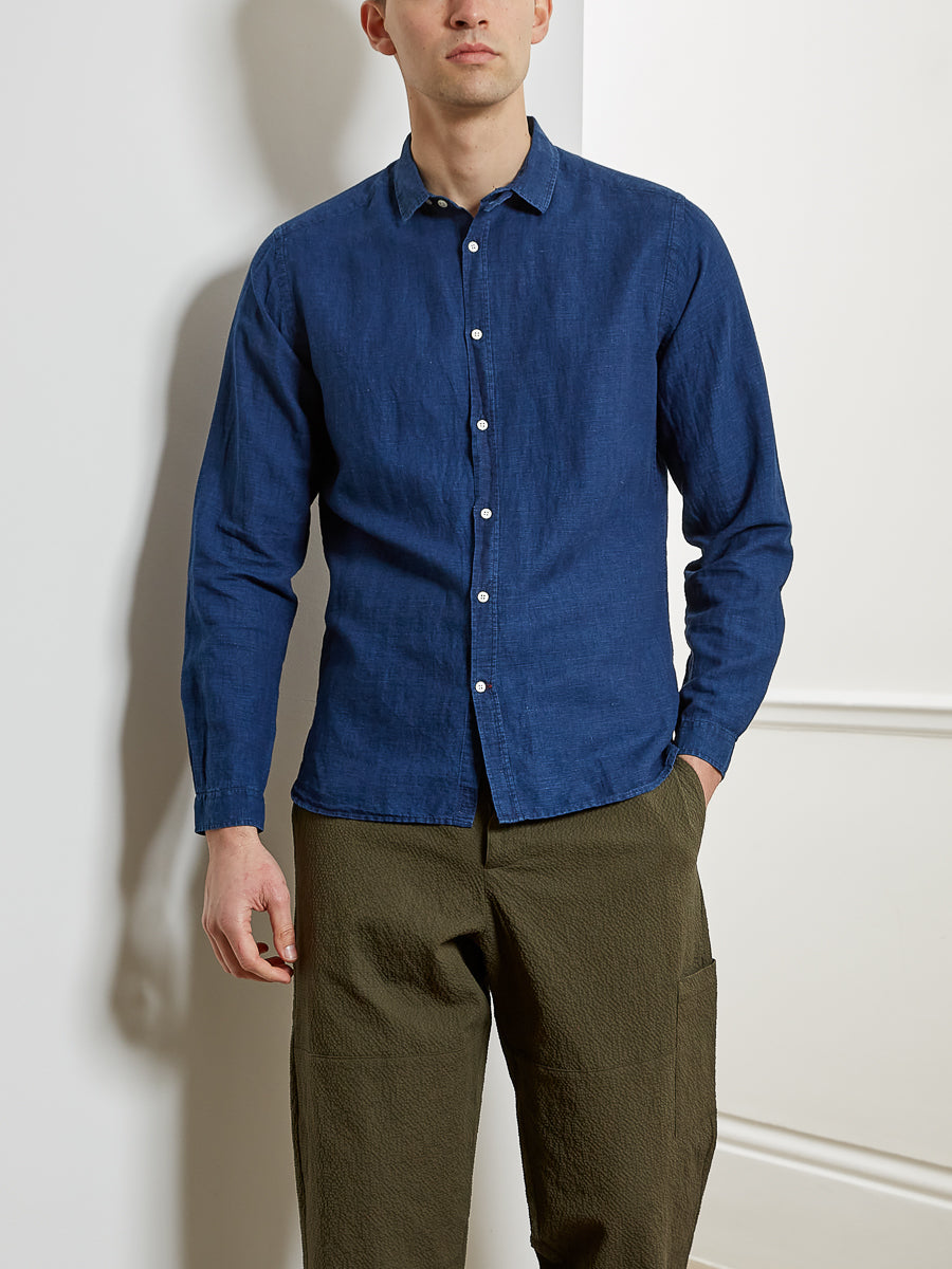 Clerkenwell Tab Shirt Rockwell Indigo Rinse