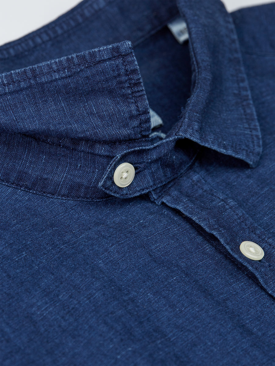 Clerkenwell Tab Shirt Rockwell Indigo Rinse