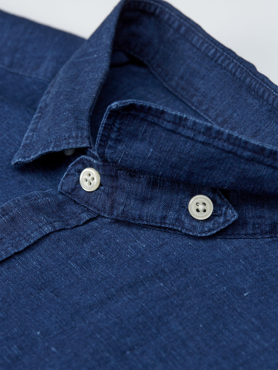 Clerkenwell Tab Shirt Rockwell Indigo Rinse