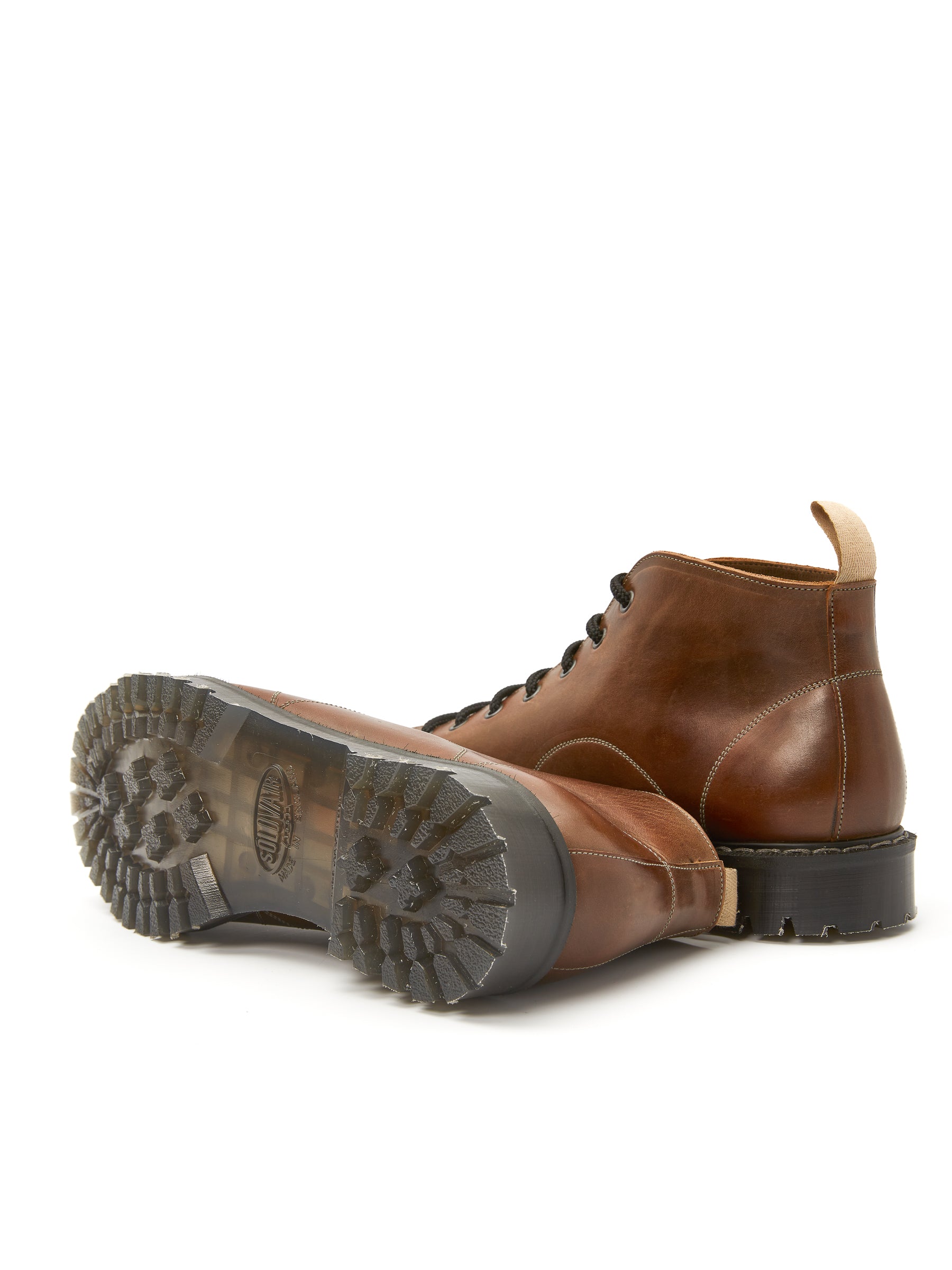 Solovair x Oliver Spencer Brown Gaucho Leather Monkey Boots