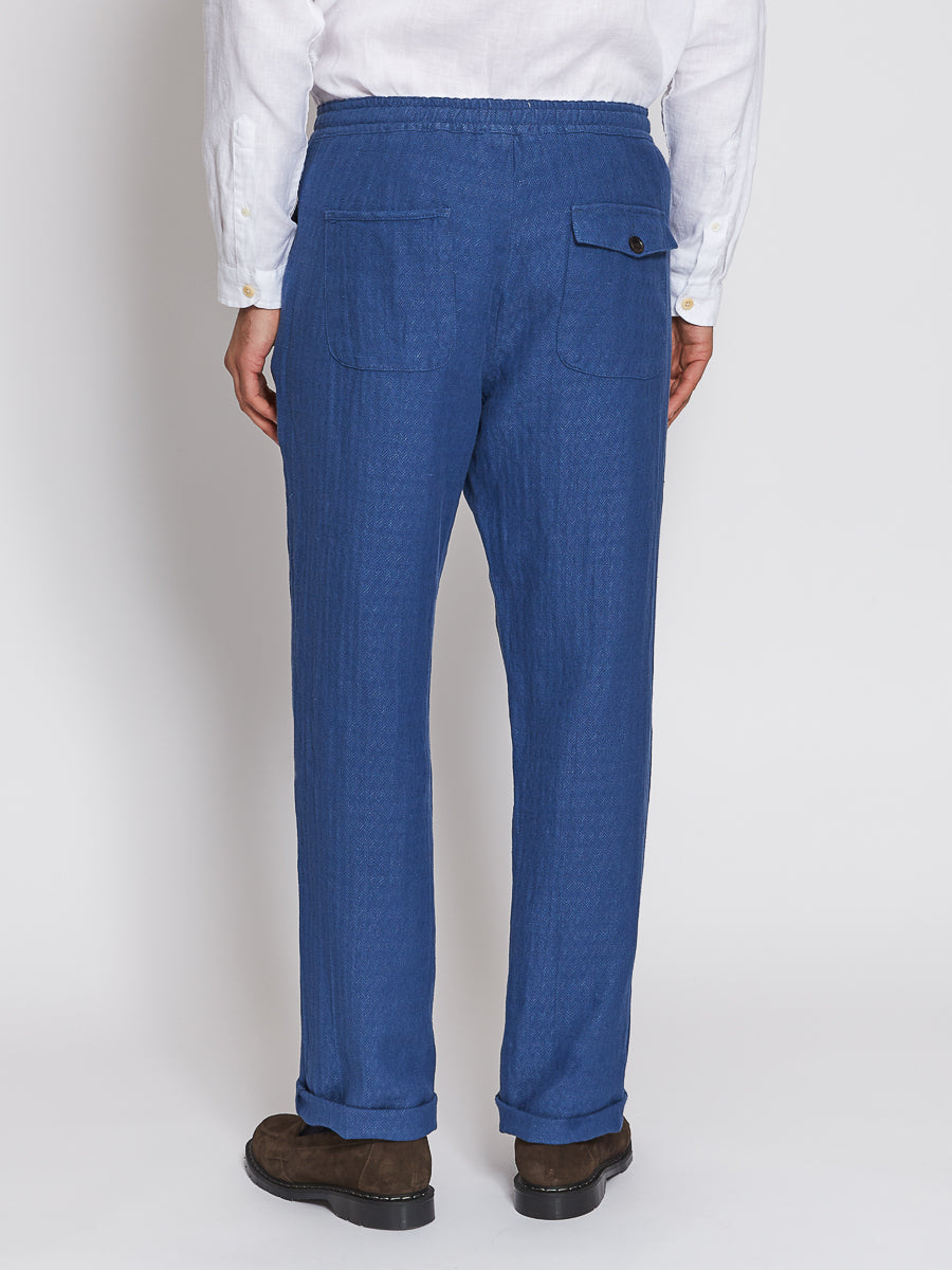 Drawstring Trousers Hepworth Blue