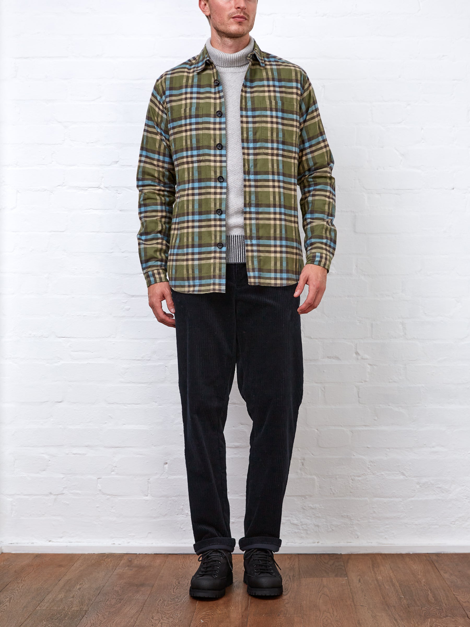 Treviscoe Shirt Warland Green Multi