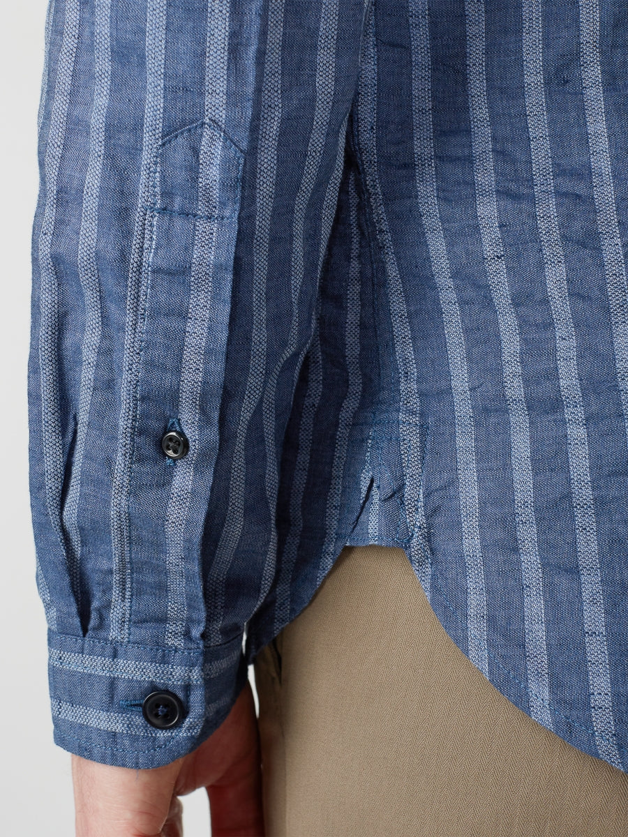 Grandad Shirt Marbury Blue