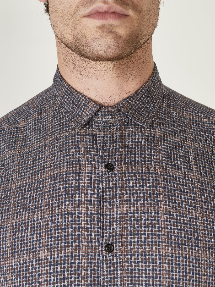 Clerkenwell Tab Shirt Brookland Brown