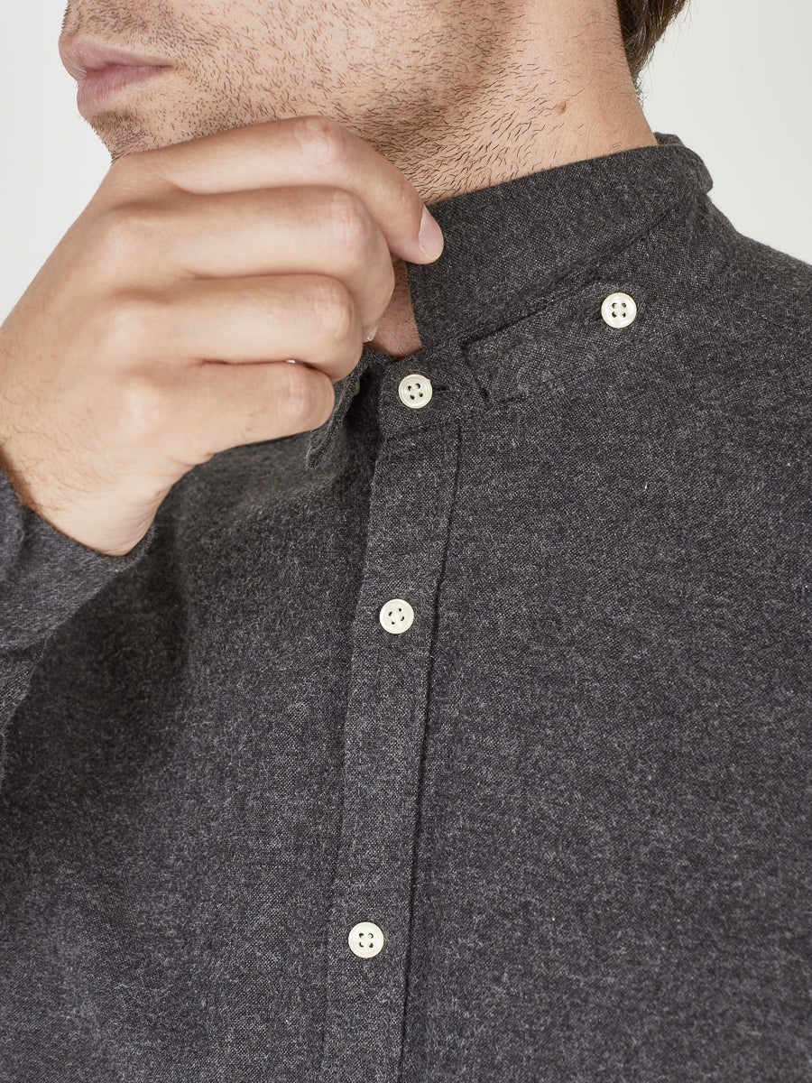 Clerkenwell Tab Shirt Woburn Charcoal