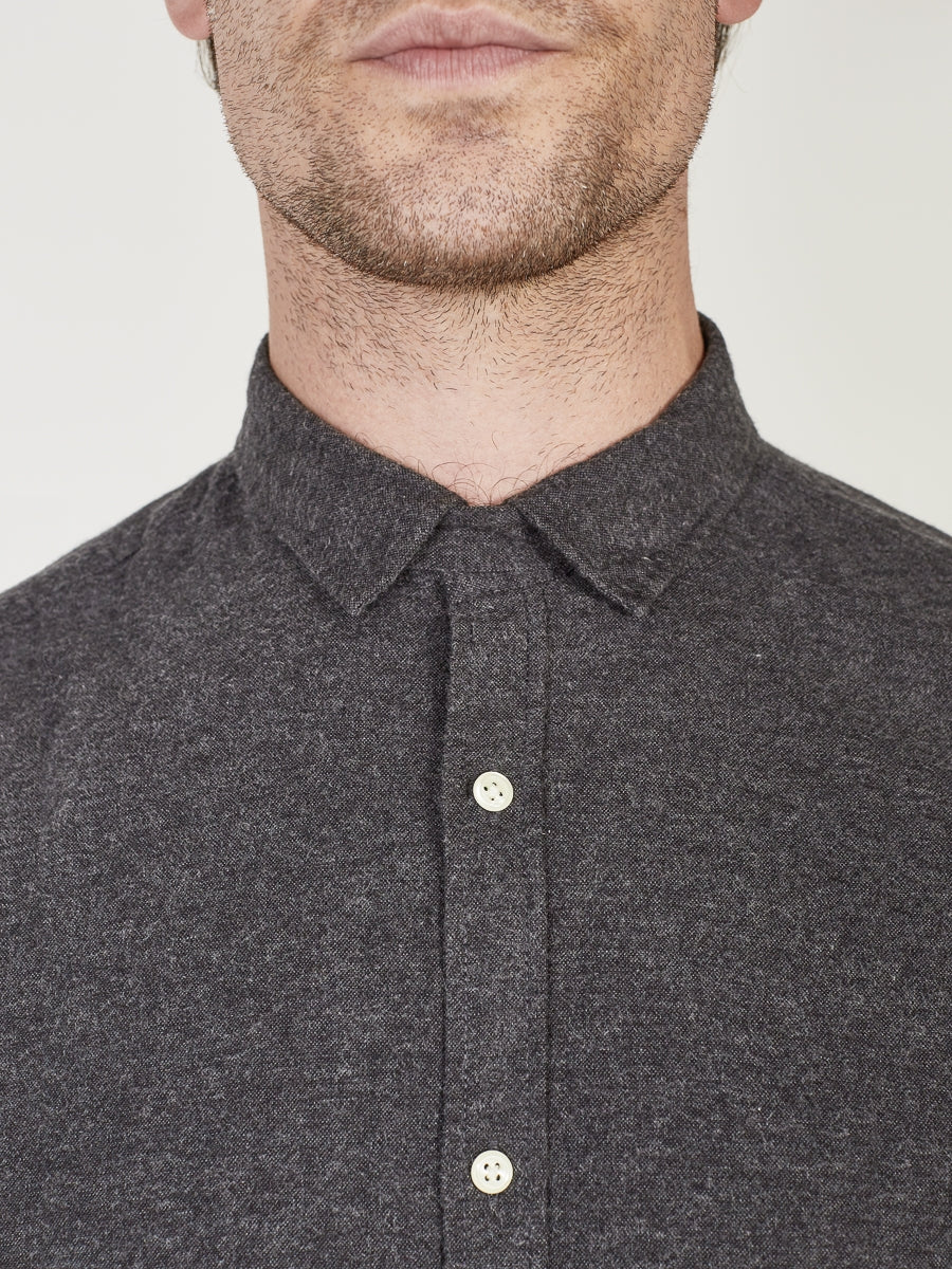Clerkenwell Tab Shirt Woburn Charcoal